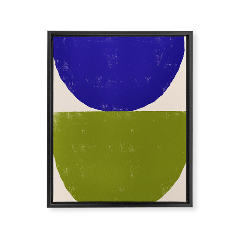 Blue and Green Objects Framed Canvas Print Gallery Image 6