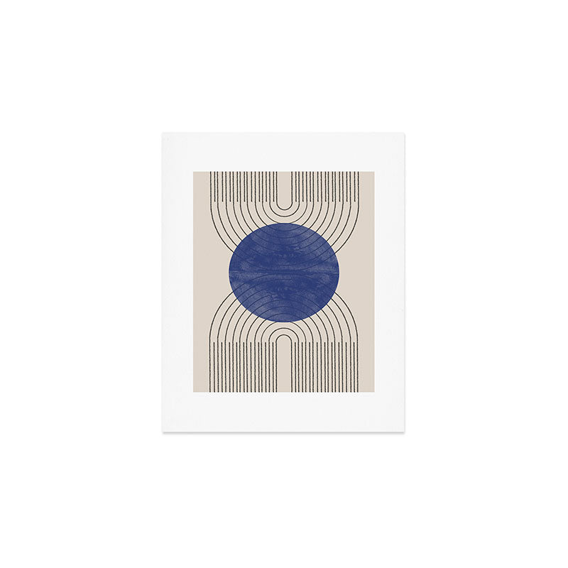 Blue Contemporary Design Art Print Gallery Image 1