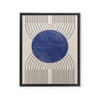 Blue Contemporary Design Framed Canvas Print Gallery Image 6