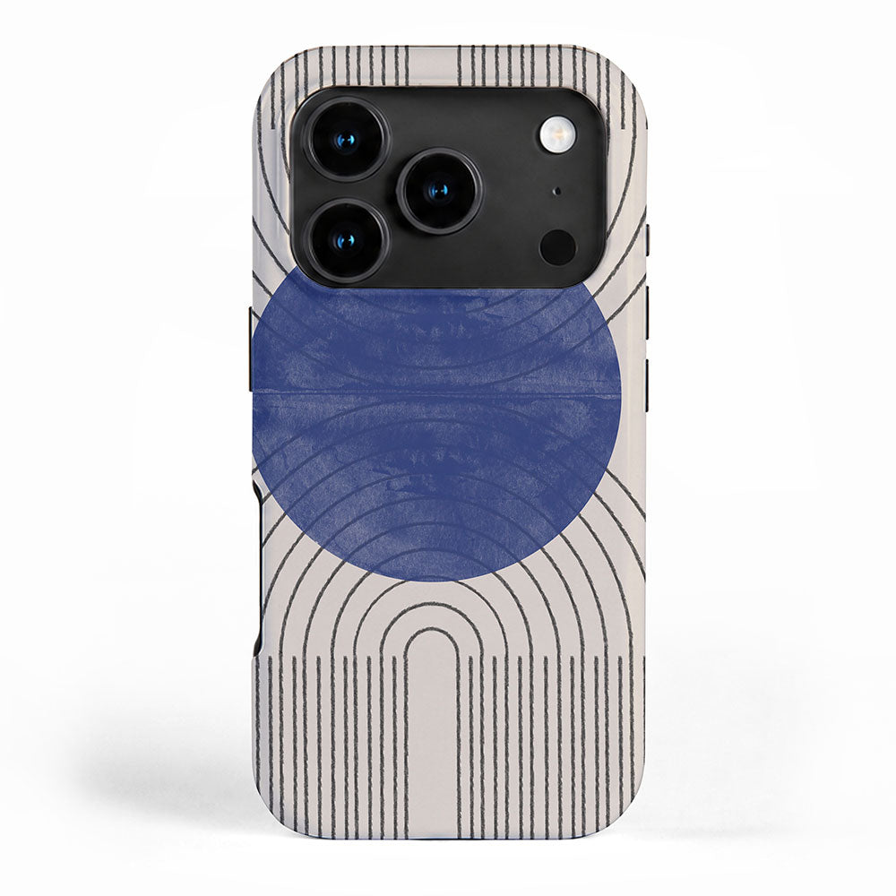 Blue Contemporary Design iPhone Case Gallery Image 1