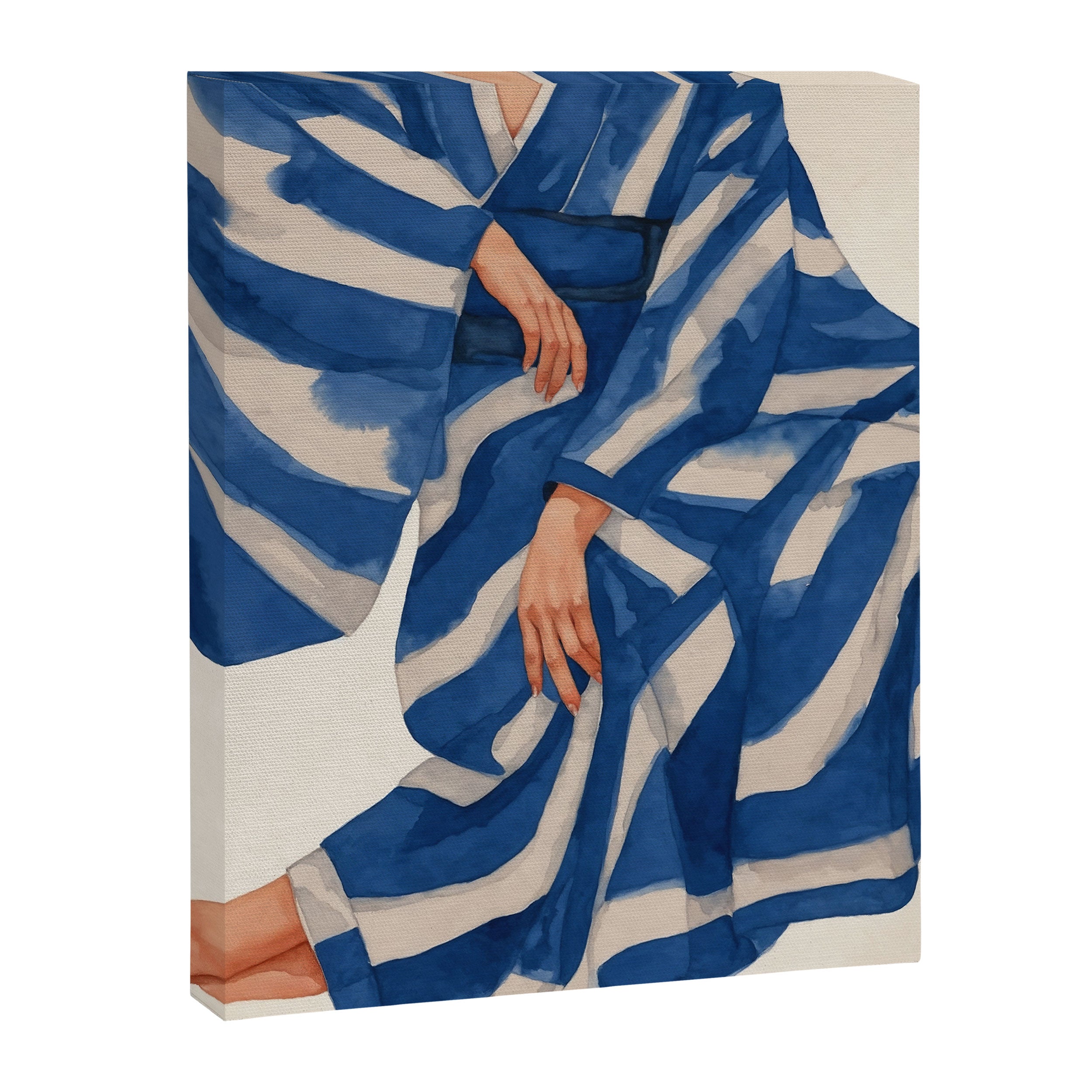 Blue Figurative Woman  Canvas Print Gallery Image 6