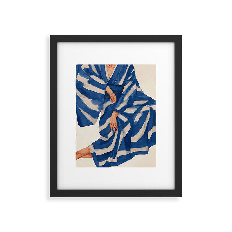 Blue Figurative Woman  Framed Art Print Gallery Image 5