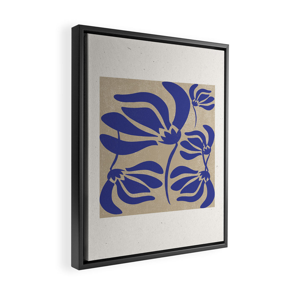 Blue Garden Framed Canvas Print Gallery Image 2