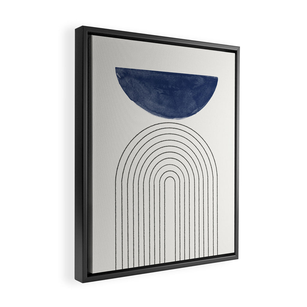 Blue Half Moon Arch Framed Canvas Print Gallery Image 2