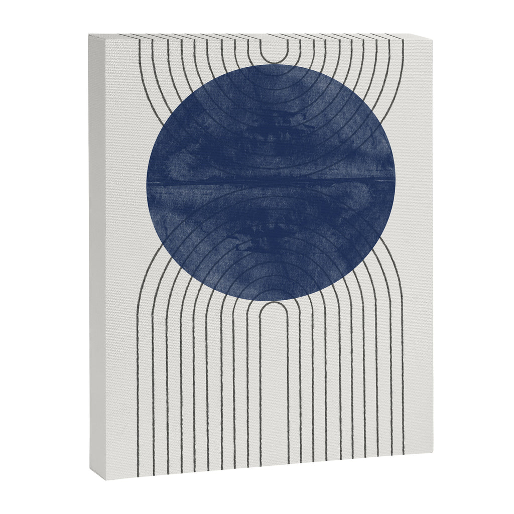 Mid Century Modern Blue Perfect Balance Canvas Print Gallery Image 6