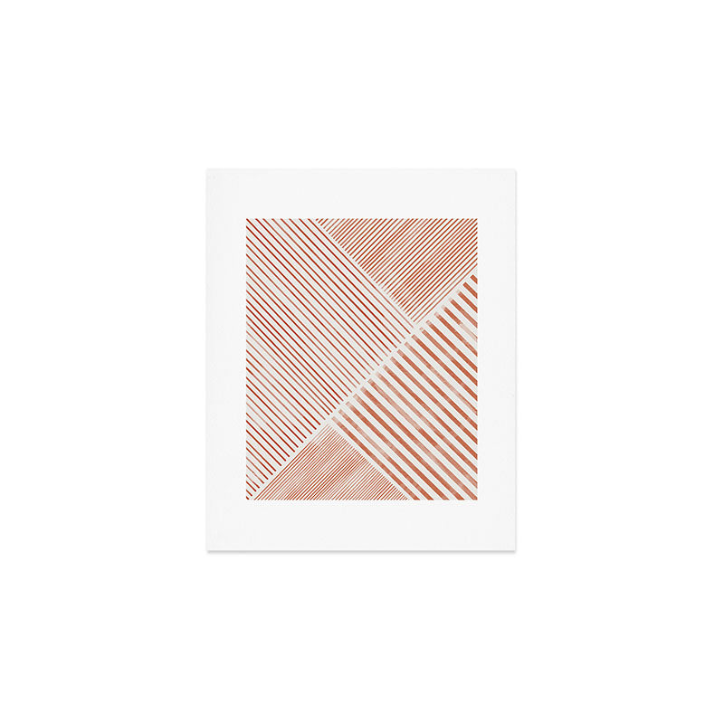 Blush Pink Stripes, Geometric Art Art Print Gallery Image 1