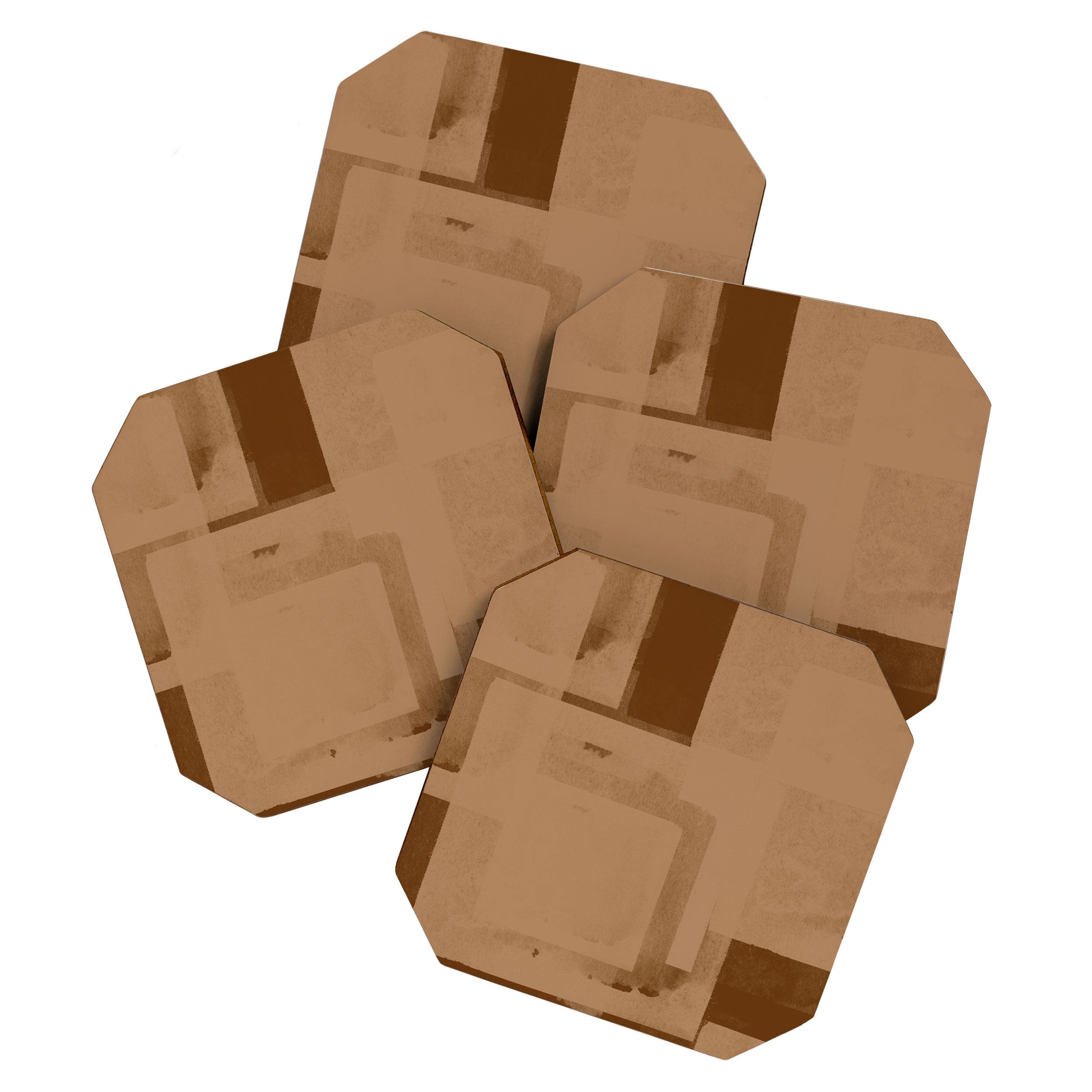 Brown Paper Cut, Japandi style Coaster Gallery Image 1