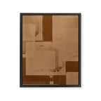 Brown Paper Cut, Japandi style Framed Canvas Print Gallery Image 6
