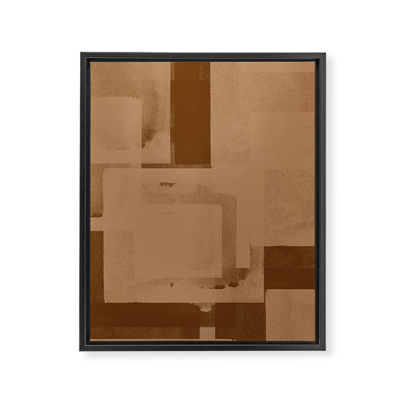 Brown Paper Cut, Japandi style Framed Canvas Print Gallery Image 6