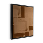 Brown Paper Cut, Japandi style Framed Canvas Print Gallery Image 2