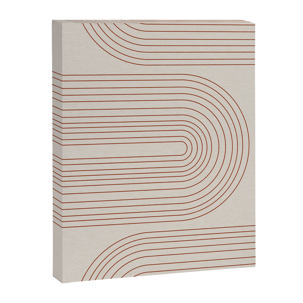 Burnt Orange Line Art Canvas Print Gallery Image 6