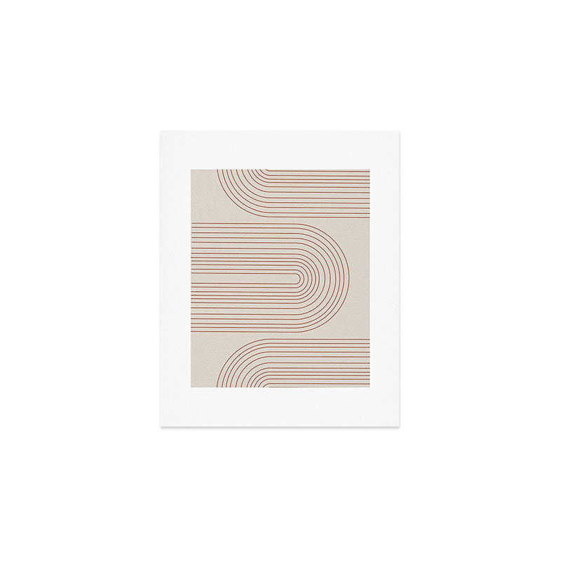 Burnt Orange Line Art Art Print Gallery Image 1