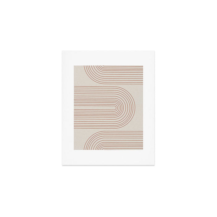 Burnt Orange Line Art Art Print Gallery Image 1