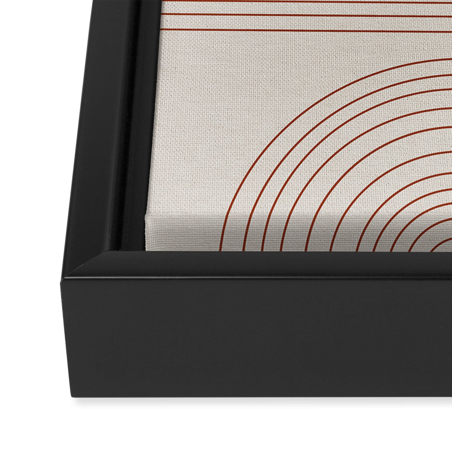 Burnt Orange Line Art Framed Canvas Print Gallery Image 3