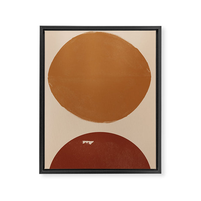 Burnt Orange Sun, New Boho Framed Canvas Print Gallery Image 1