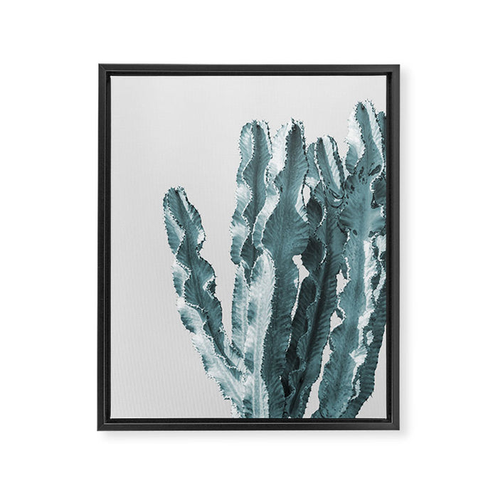 Cacti in Blue Framed Canvas Print Gallery Image 1