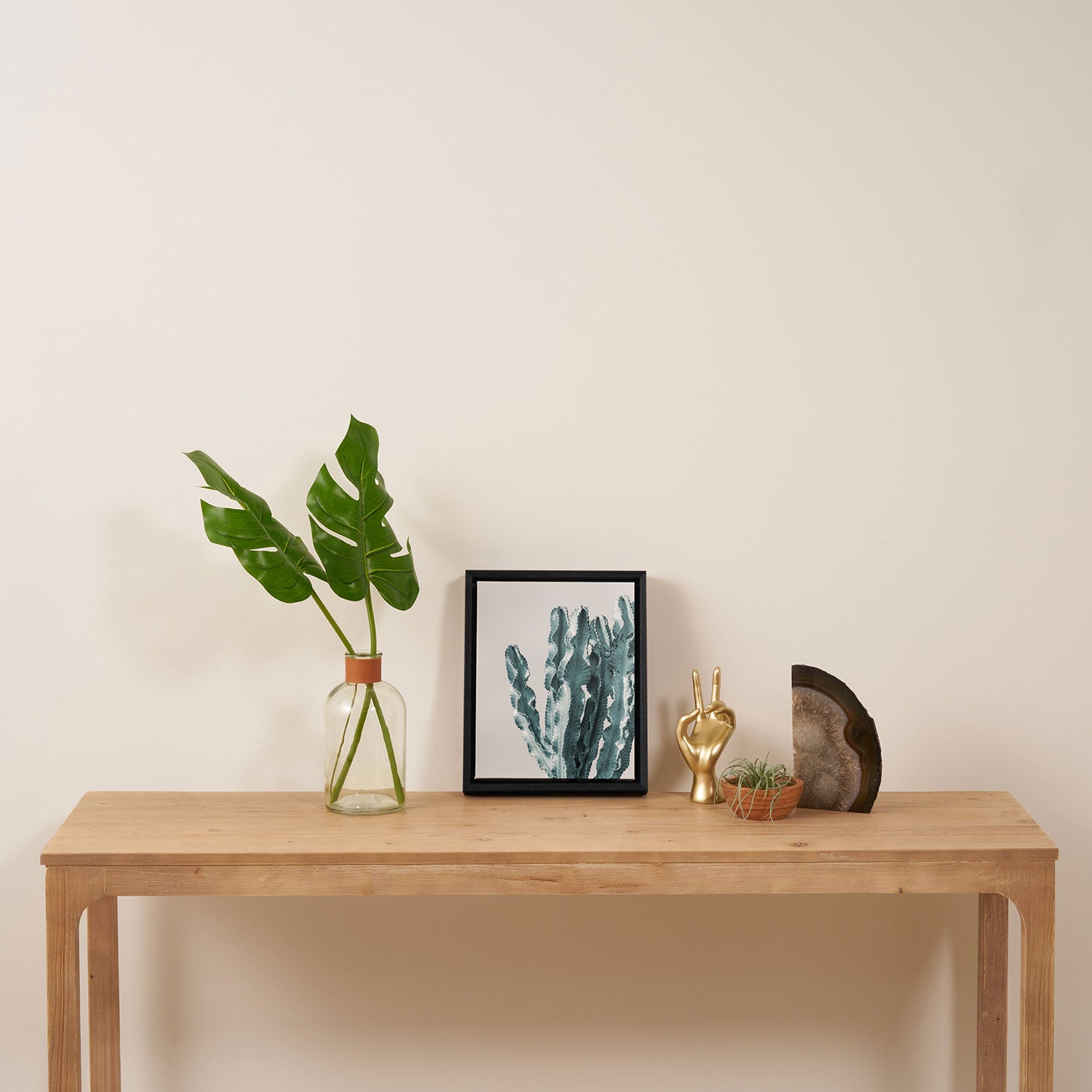 Cacti in Blue Framed Canvas Print Gallery Image 4