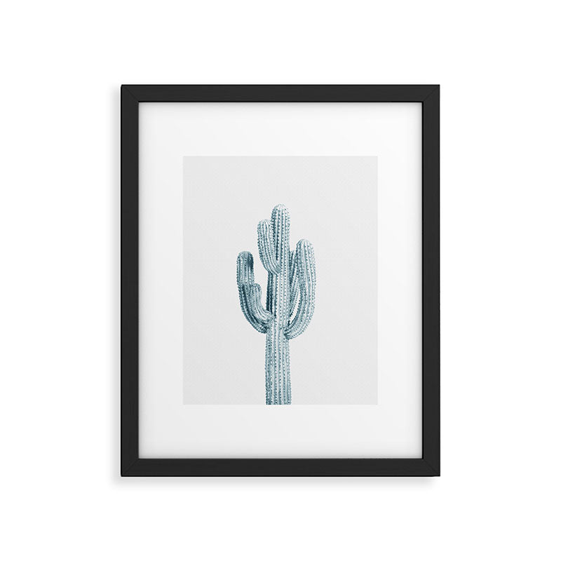 Cactus in Blue, Modern Cacti Framed Art Print Gallery Image 4
