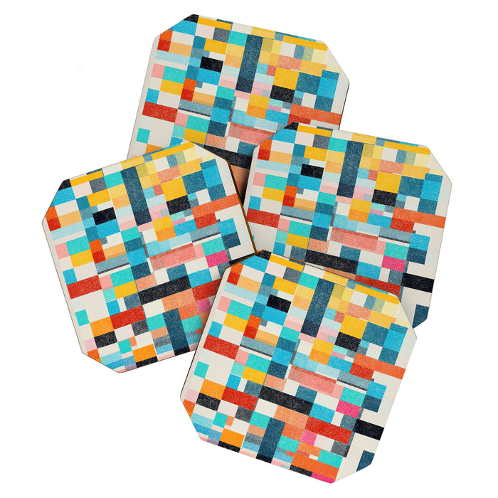 Colorful Retro Elements Coaster Gallery Image 1