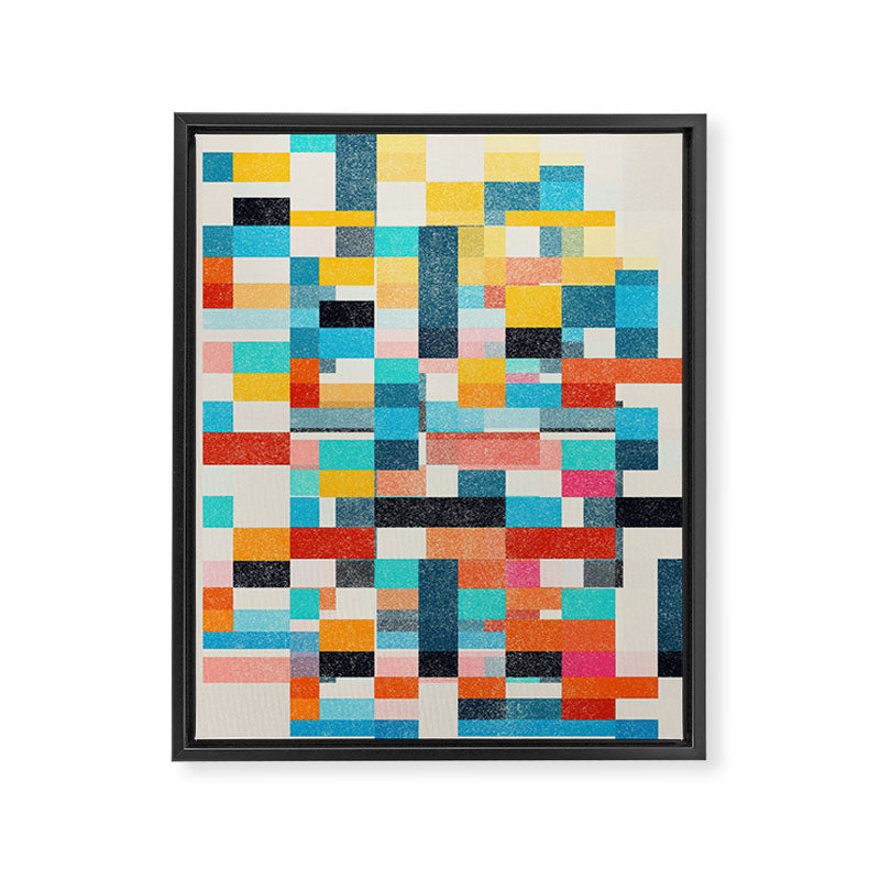 Colorful Retro Elements Framed Canvas Print Gallery Image 6