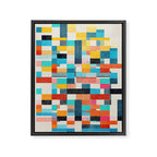 Colorful Retro Elements Framed Canvas Print Gallery Image 6