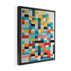 Colorful Retro Elements Framed Canvas Print Gallery Image 2