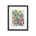 Colorful Retro Elements Framed Art Print Gallery Image 5