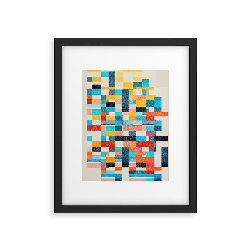Colorful Retro Elements Framed Art Print Gallery Image 5