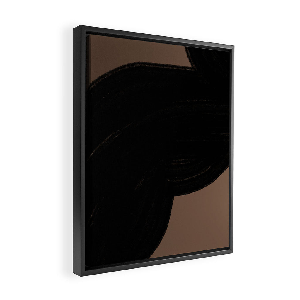 Contemporary Abstract Shape Framed Canvas Print Gallery Image 2