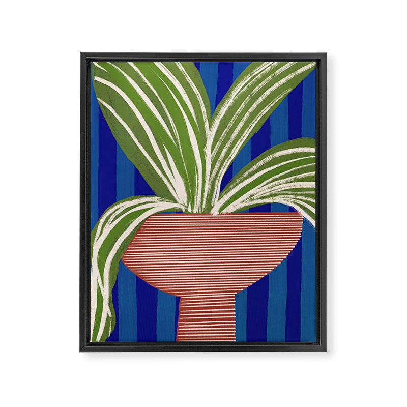 Contemporary Flower Design Framed Canvas Print Gallery Image 6