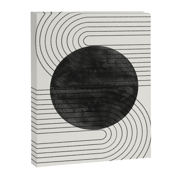 Deep Black Organic Artwork Canvas Print Gallery Image 1