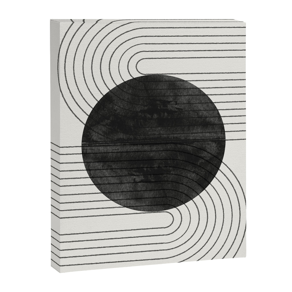 Deep Black Organic Artwork Canvas Print Gallery Image 6