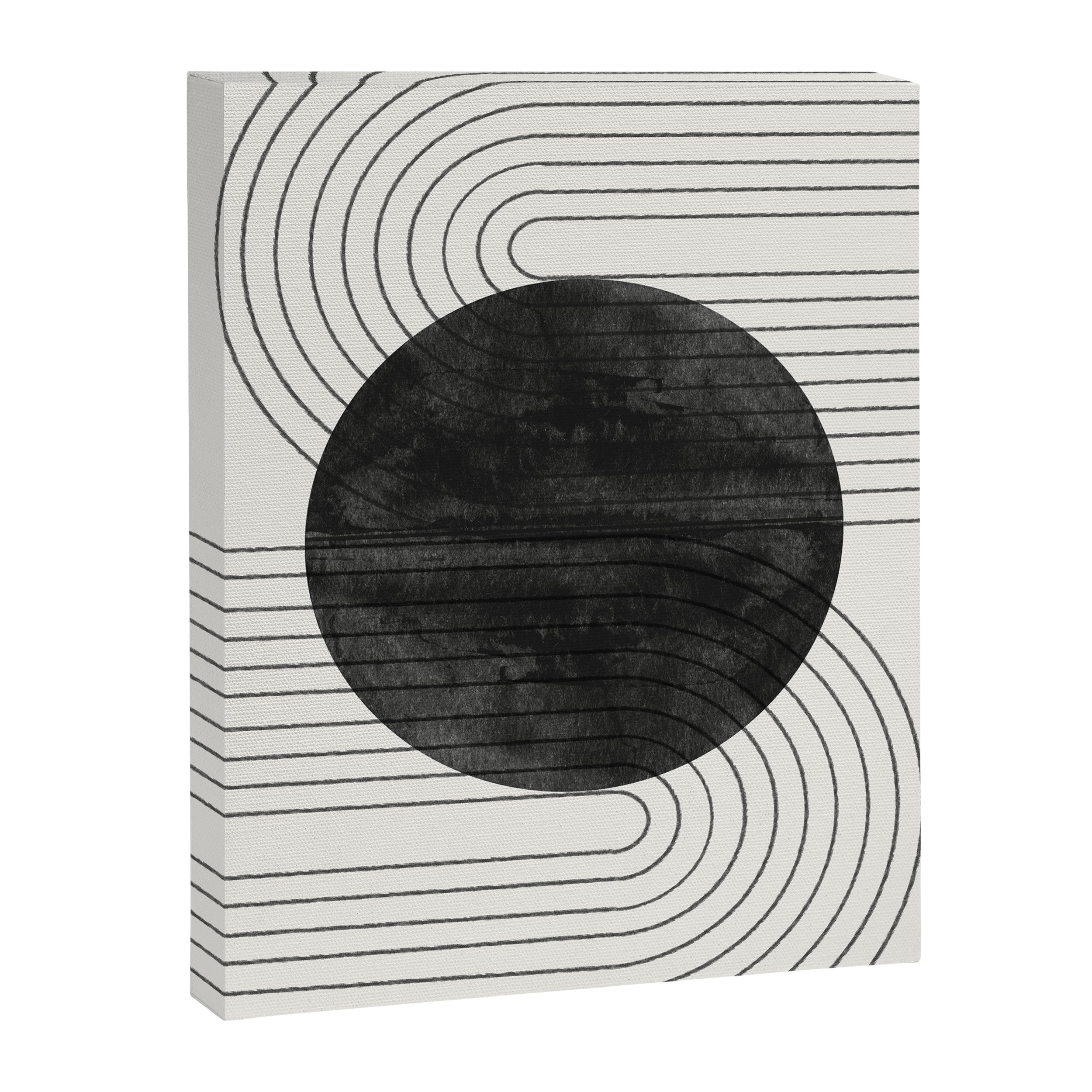 Deep Black Organic Artwork Canvas Print Gallery Image 6