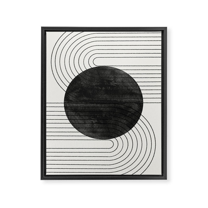 Deep Black Organic Artwork Framed Canvas Print Gallery Image 6