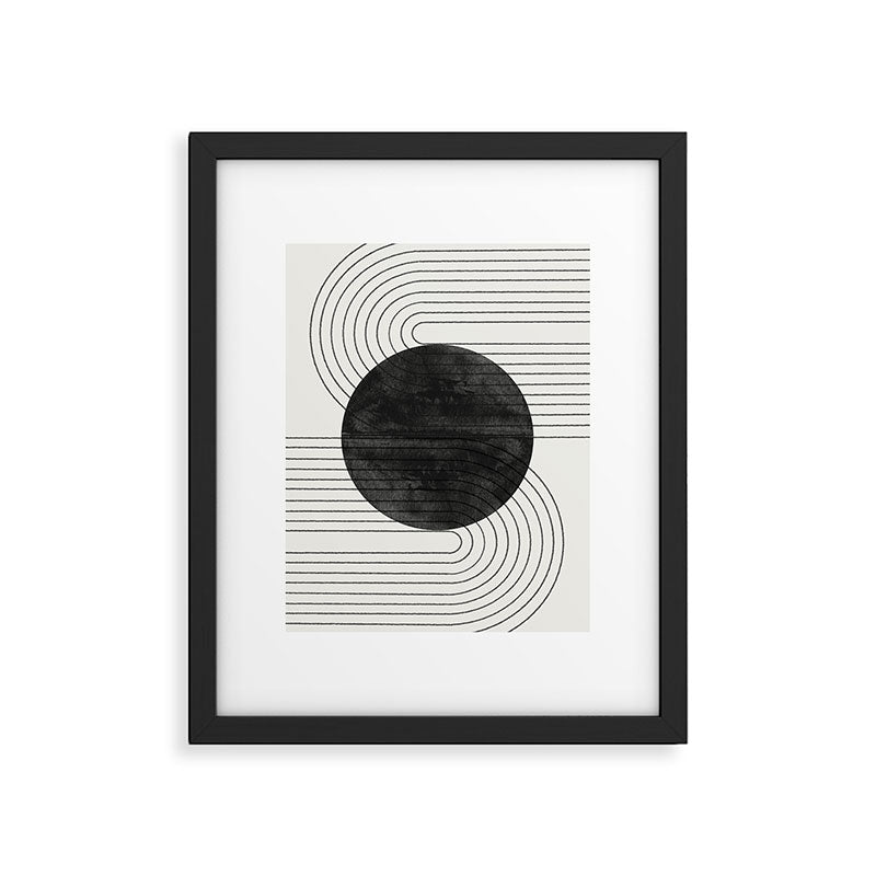 Deep Black Organic Artwork Framed Art Print Gallery Image 5