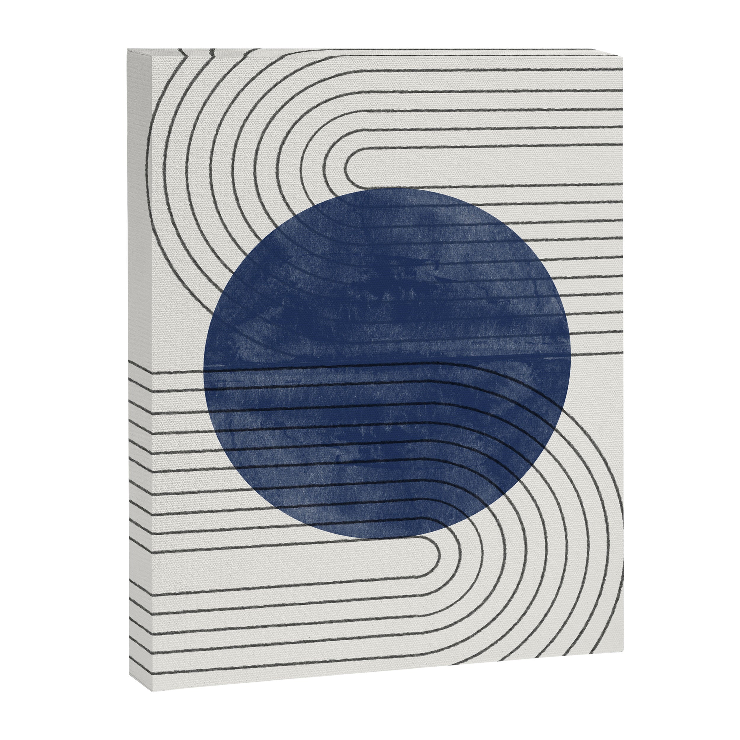 Deep Blue Simple Composition Canvas Print Gallery Image 6