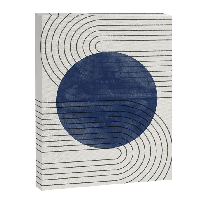 Deep Blue Simple Composition Canvas Print Gallery Image 1