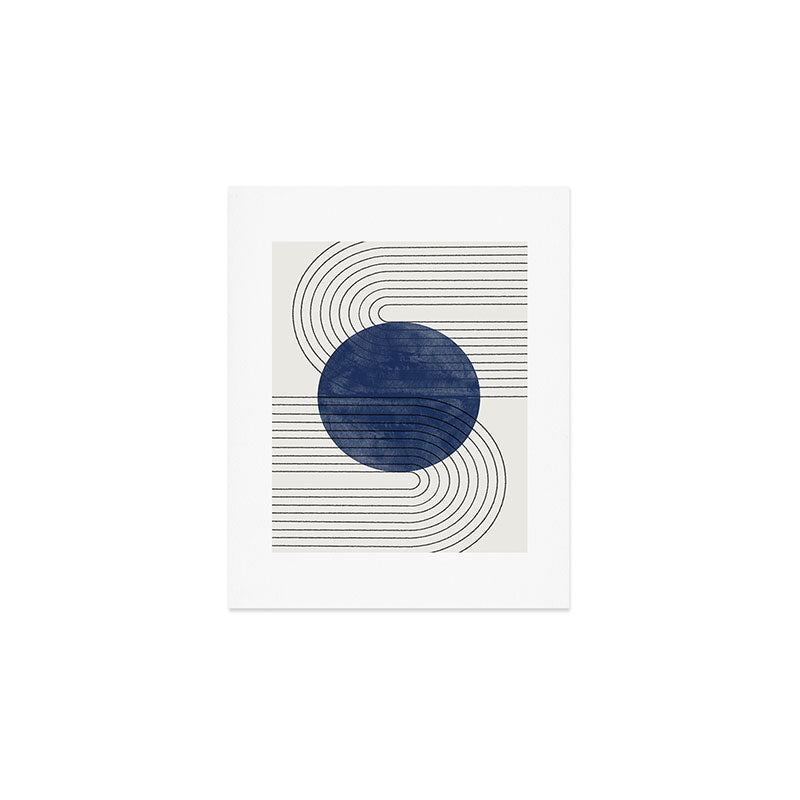 Deep Blue Simple Composition Art Print Gallery Image 1