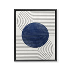 Deep Blue Simple Composition Framed Canvas Print Gallery Image 6