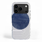 Deep Blue Simple Composition iPhone Case Gallery Image 1