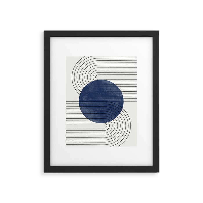 Deep Blue Simple Composition Framed Art Print Gallery Image 1