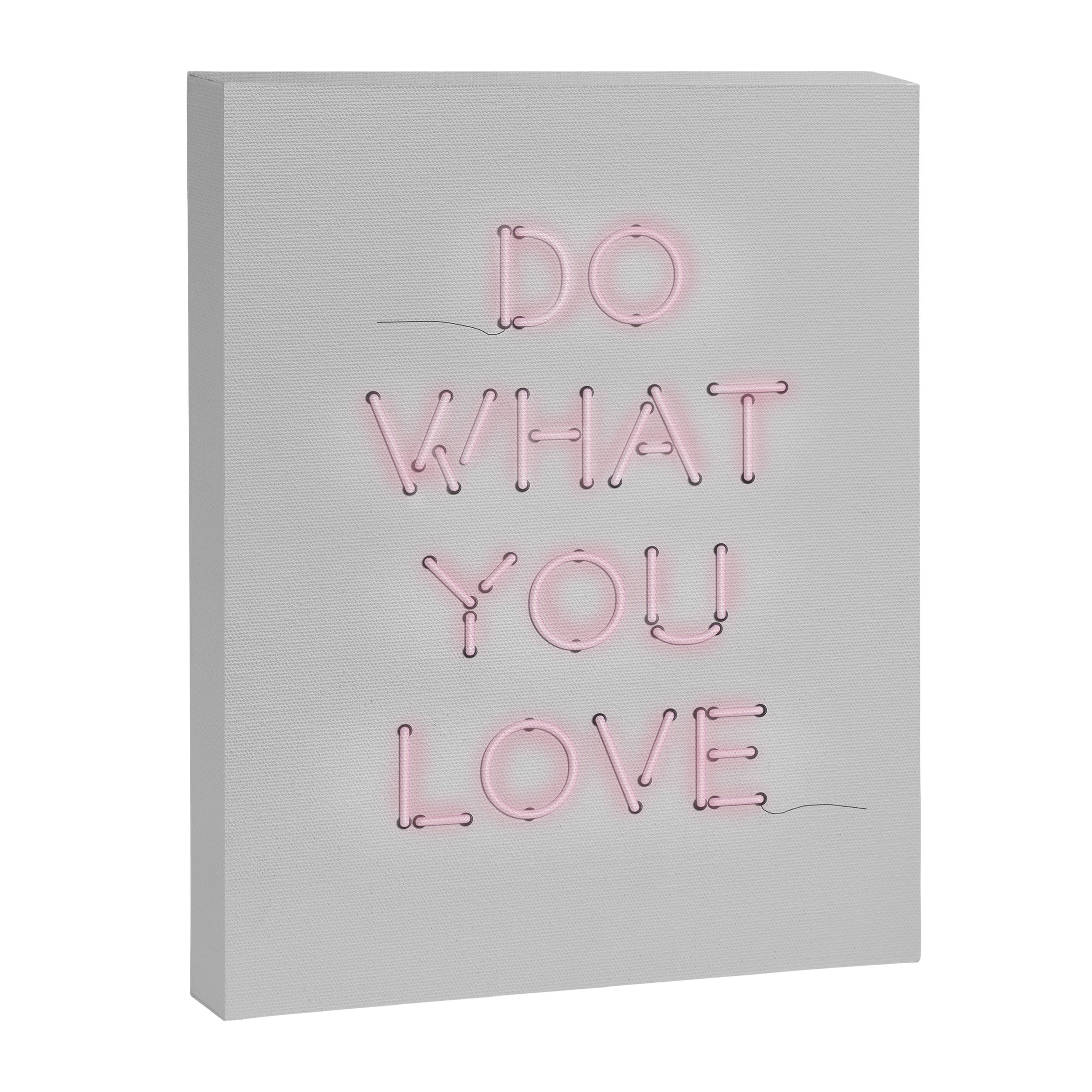 Do what you love, Neon Sign Canvas Print Gallery Image 6