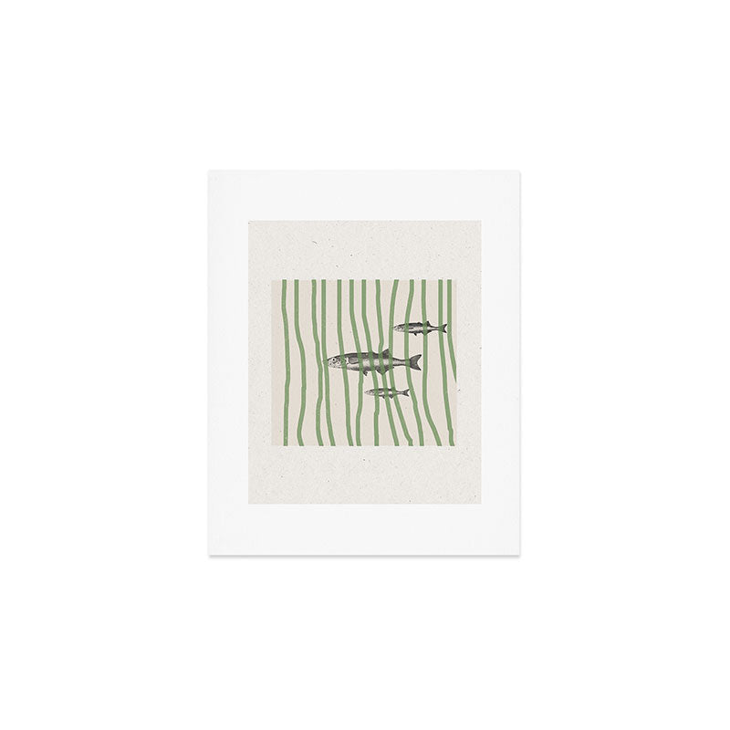 Fish in the grass Art Print Gallery Image 1