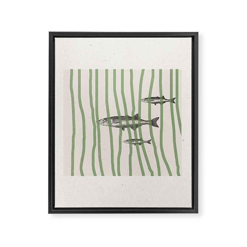 Fish in the grass Framed Canvas Print Gallery Image 8