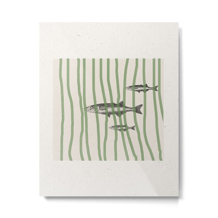 Fish in the grass Metal Print Gallery Image 1