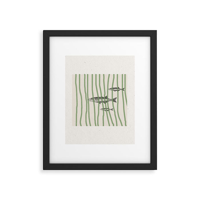 Fish in the grass Framed Art Print Gallery Image 1