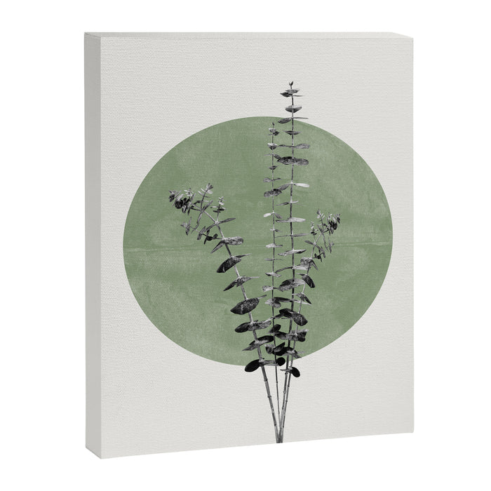 Flowers And Green Moon Canvas Print Gallery Image 1