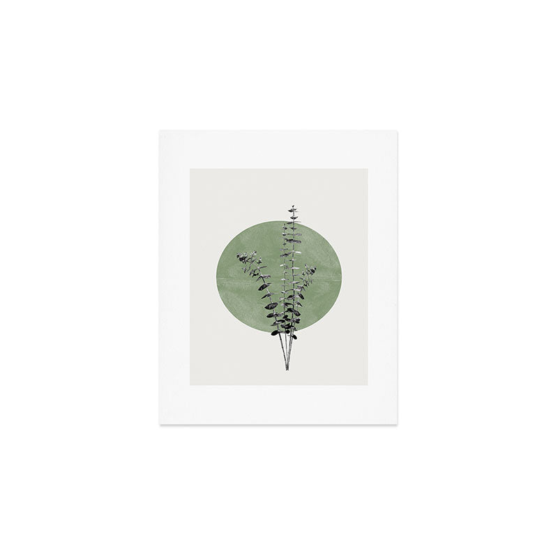 Flowers And Green Moon Art Print Gallery Image 1