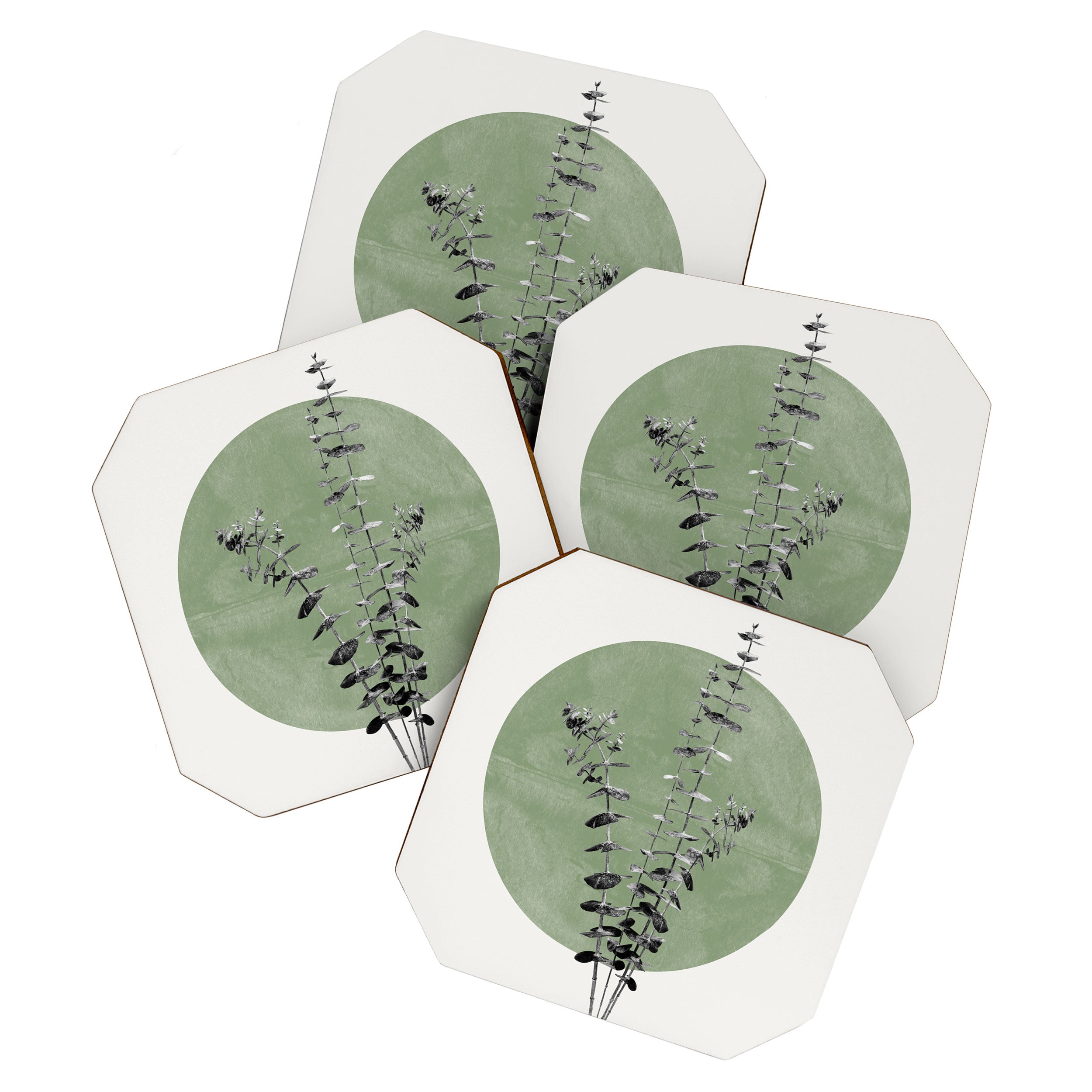 Flowers And Green Moon Coaster Gallery Image 1