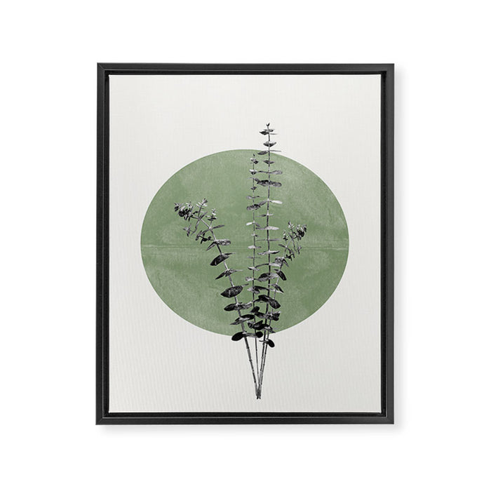 Flowers And Green Moon Framed Canvas Print Gallery Image 1